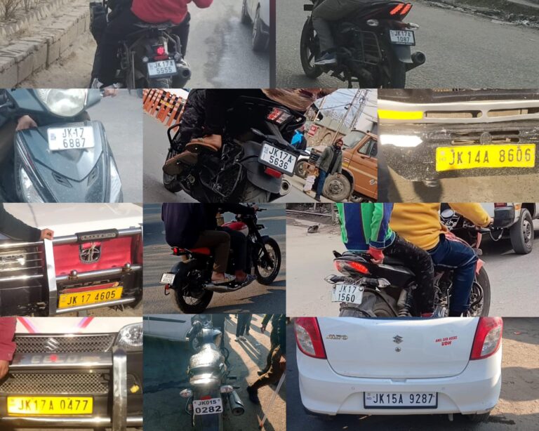 *#Operation3rdEye* *42 Vehicles Challaned  and Sent Challans at there Residences by Kishtwar Police….Rash Driving, Without Helmet & Wrong Parking*