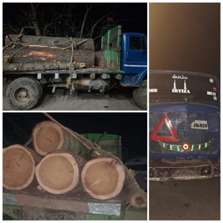 Police seizes illicit timber in Handwara, one smuggler held