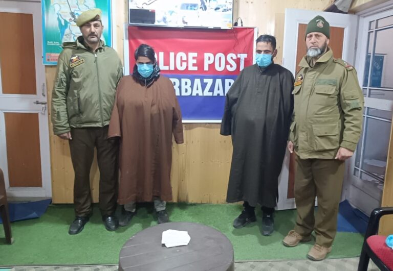 Under the operation “Drugs free kulgam”; kulgam police arrested two drug peddlers and recovered Heroin like contraband substance from their possession