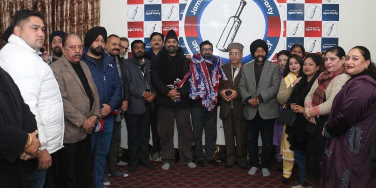 Apni Party’s acceptability increases, says Ghulam Hassan Mir        Adv Chetan Prabhakar joins Party in Jammu