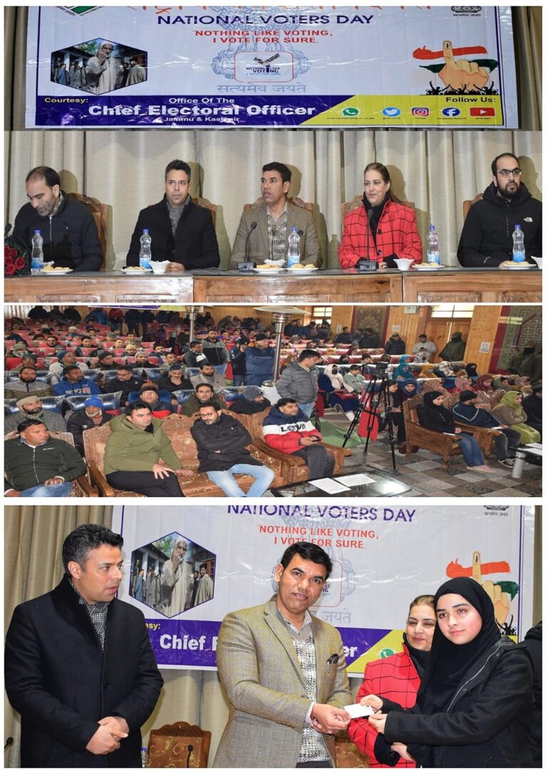 National Voters Day  Div Com Kashmir encourages citizens to vote in upcoming elections for vibrant, healthy democracy