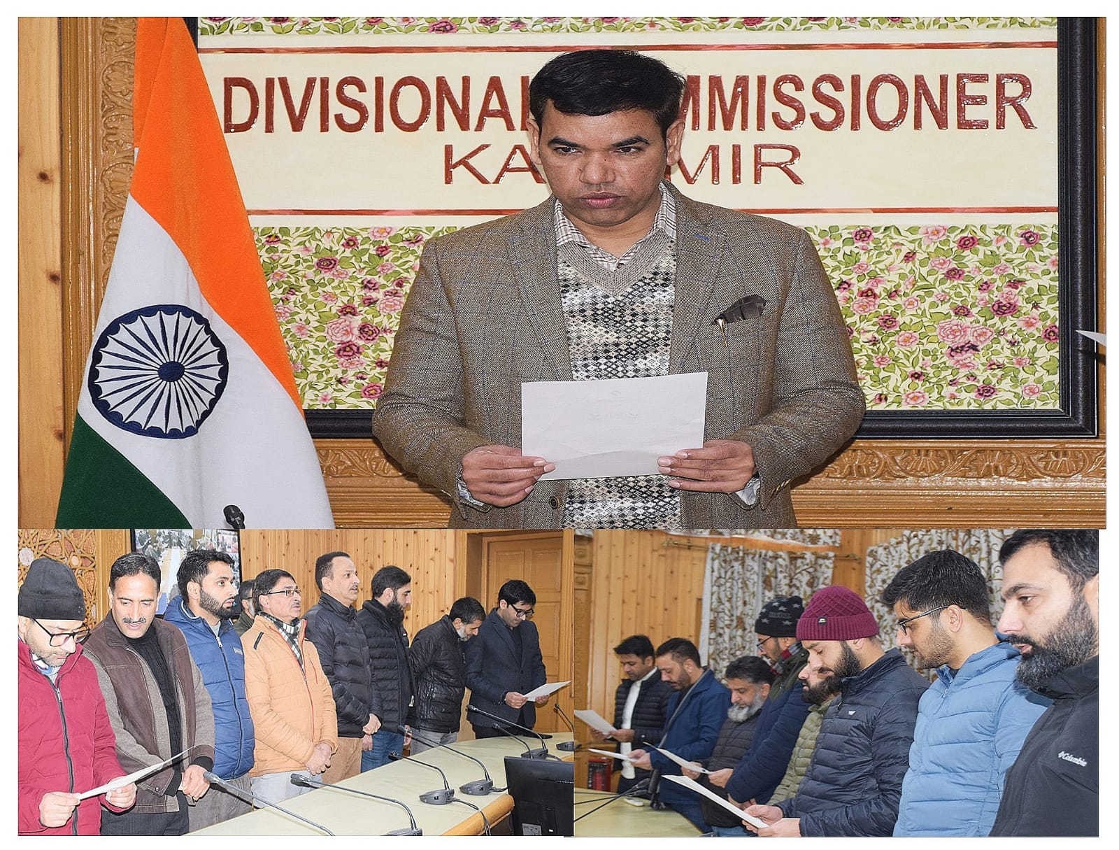 Div Com Kashmir administers Voters Pledge to Officers, Staff