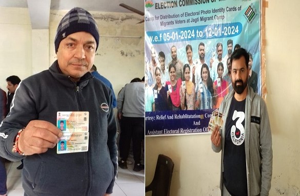 EPICs distributed among Kashmiri migrants at Jagti camp