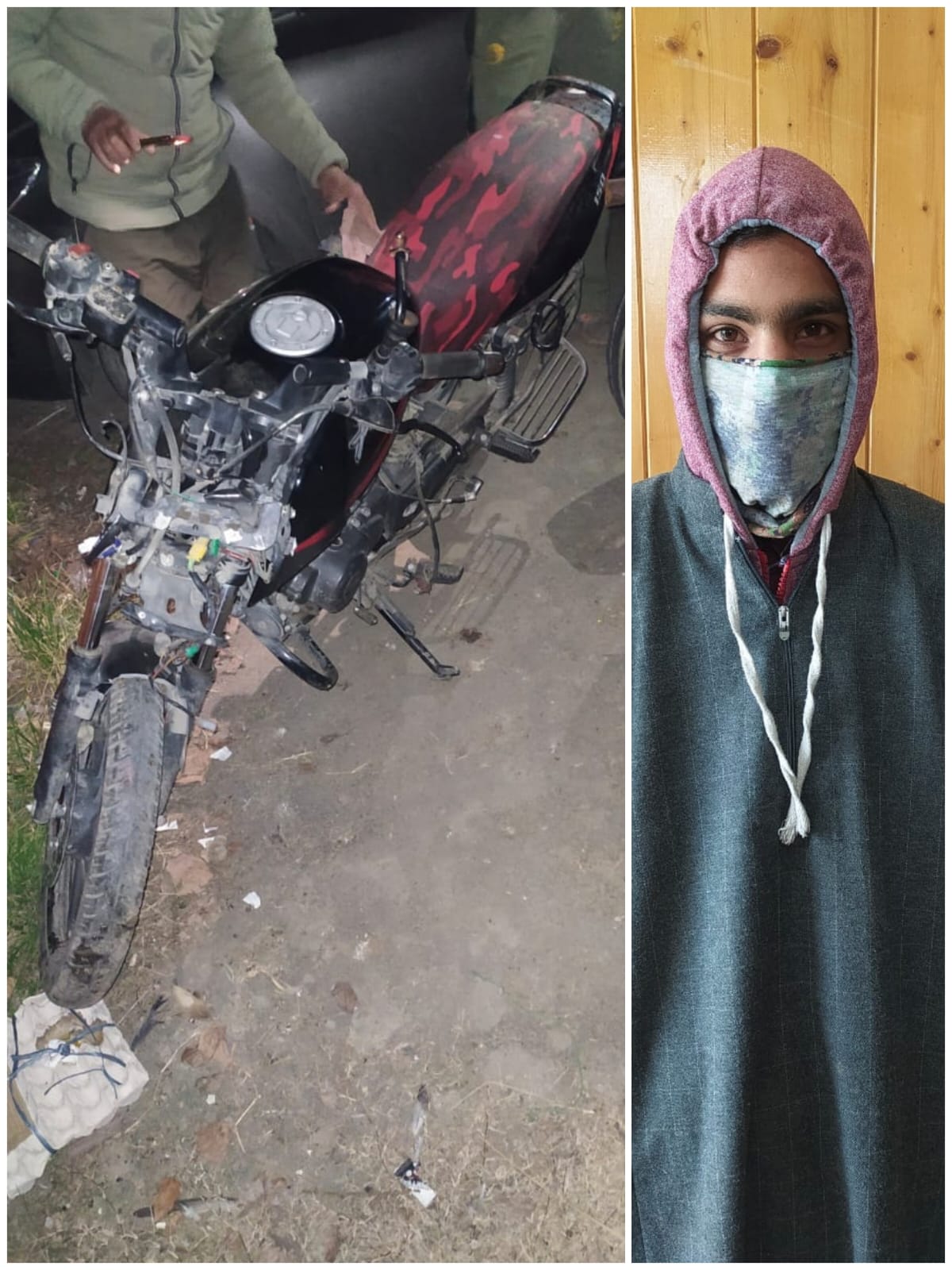 January 30:Police in Baramulla solved a burglary case by arresting an accused person involved in the commission of crime and recovered stolen property from his possession.  On 28/01/2024, Police Station Kreeri received a written complaint from one person namely Ghulam  Hassan Khan son of Gh Mohd Khan resident of Singhpora Pattan stating therein that on 28/01/2024, his motorcycle Pulsar bearing registration number JK05G-5184 was stolen by some unknown burglars during intervening nights of 27 & 28 January, 2024. Accordingly, a case FIR No. 5/2024 under relevant sections of law was registered at Police Station Kreeri and investigation was initiated. During the course of investigation, some suspects were called for questioning besides, with the help of technical & human resources, the investigating team zeroed in on one suspect identified as Usman Naseer Shah son of Naseer Ahmad Shah resident of Peer Mohalla Kreeri. During questioning, officers learnt about his involvement in the commission of crime and accordingly got arrested. Stolen motorcycle Pulsar was also recovered from the house of the arrested accused person. Community members have lauded the efforts of police for cracking/solving the case. Our consistent actions shall assure community members that Police have resolved to act tough against individuals involved in any kind of criminal activities.```