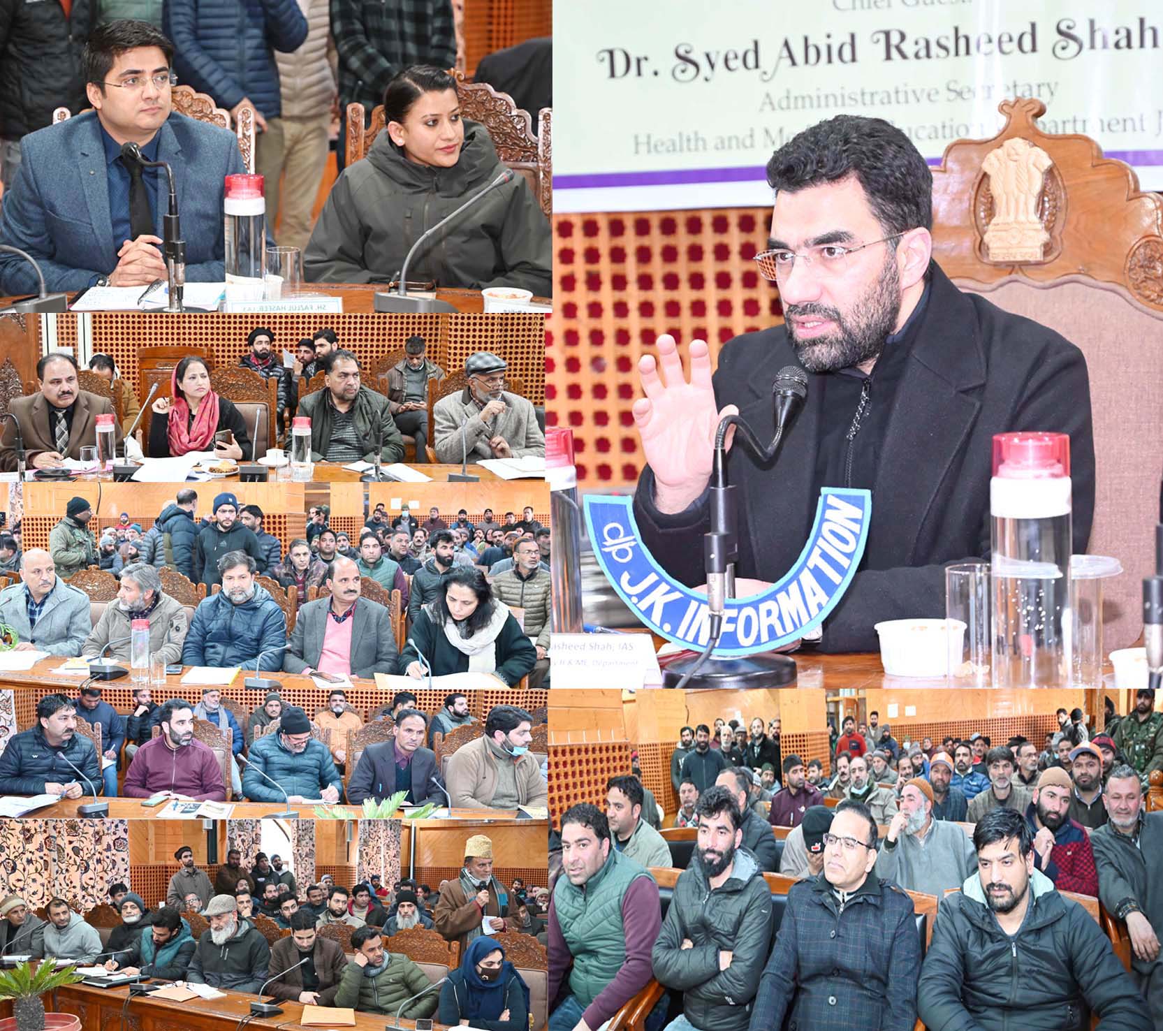 Secretary Health chairs public darbar at Shopian; Emphasizes timely disposal of public issues