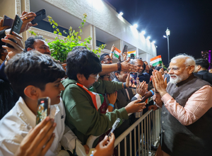 PM Modi meets Indian diaspora in Qatar, says ‘grateful’ to community