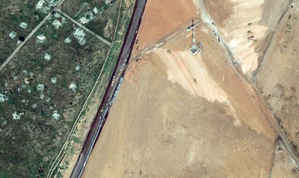 Satellite images show Egypt building a wall near Gaza Strip border